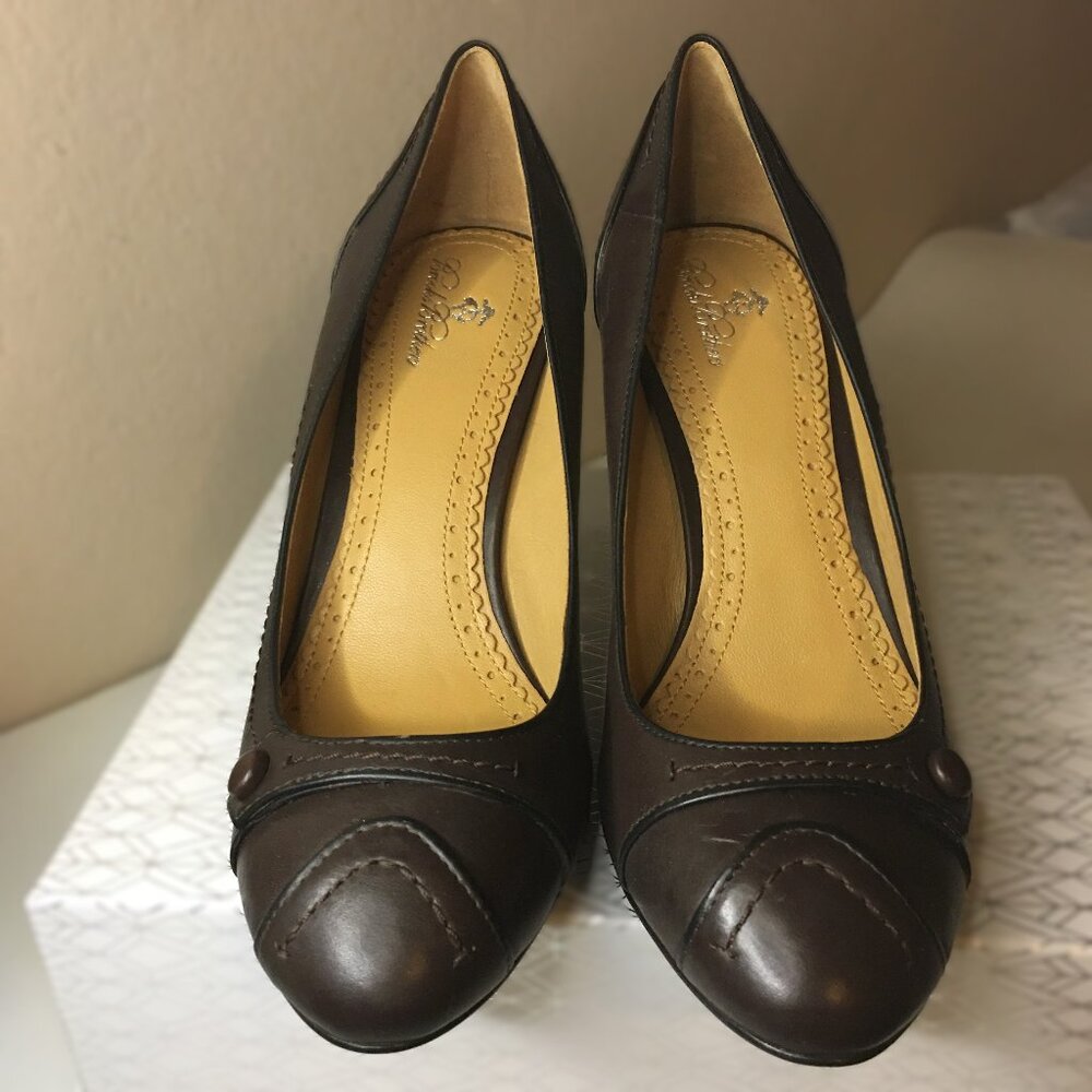 ๐๐๐๐๐๐ ๐๐๐๐๐๐๐๐ ๐ Brown Leather Classic Career Pumps ๐ NEW! - Picture 3 of 14